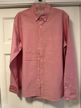J. Crew Men’s Pink Button-Down Oxford Shirt in a slim fit
